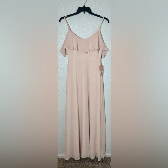 NWT Birdy Grey Jane Convertible Dress in Chiffon Pale Blush - Picture 7 of 8